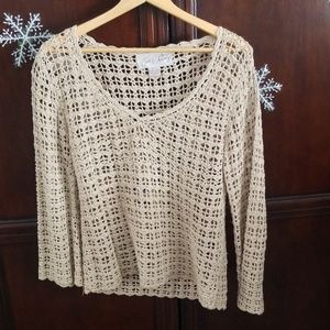 Open knit v-Neck sweater